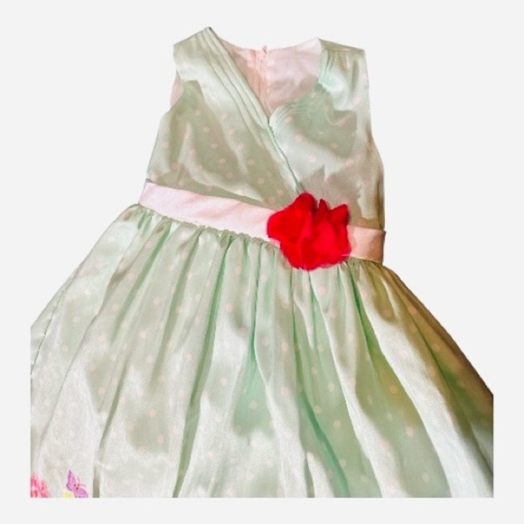 Nanette Girl Floral Pastel Green Sleeveless Dress Size 5 - Picture 5 of 8